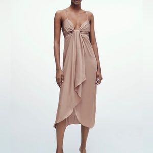 ZARA Knotted Slip Dress